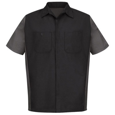 Red Kap Shirts - Men's Short Sleeve Two-Tone Crew Shirt