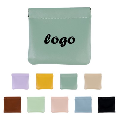 Pu Leather Squeeze Coin Purse
