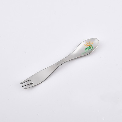 Versatile 2 In 1 Stainless Steel Fork Spoon Camping Travel