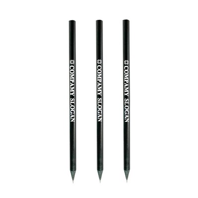 Pre-Sharpened All Black Pencil without Eraser 7in