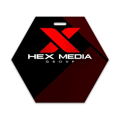Full Color Write On Tag (3.75"x4.25") Hexagon