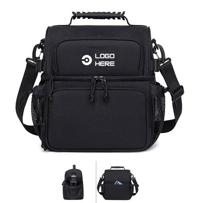 Dual Compartment Insulated Lunch Bag For Picnic