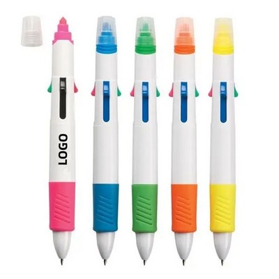 Quatro Pen With Highlighter