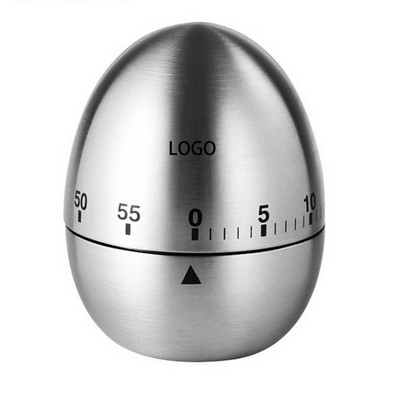 Stainless Steel Egg-Shaped Kitchen Timer