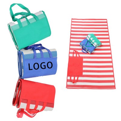 Pp Portable Beach Mat W/ Dual-Handle