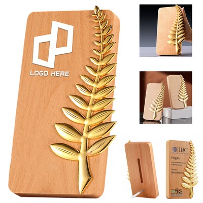 Metal And Wood Tropy