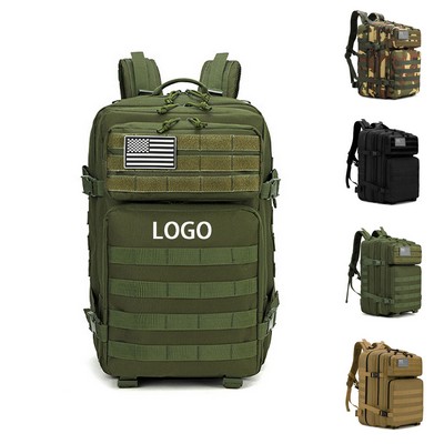 45L Waterproof Tactical Backpack With American Flag