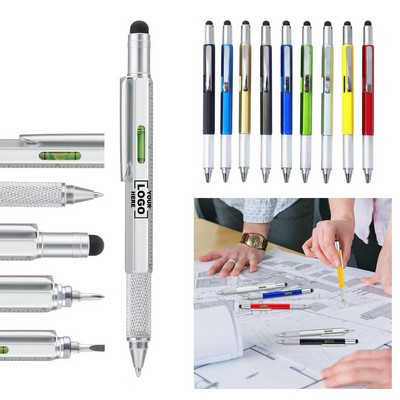 6-in-1 Multi-Tool Pen with Ruler and Level