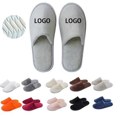 Soft Coral Fleece Slippers