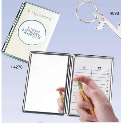 Chrome Cover Telephone & Address Book W/ Mirror (Screened)