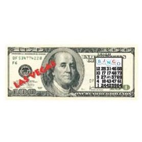 Las Vegas Bingo $100 Bill Lapel Pin