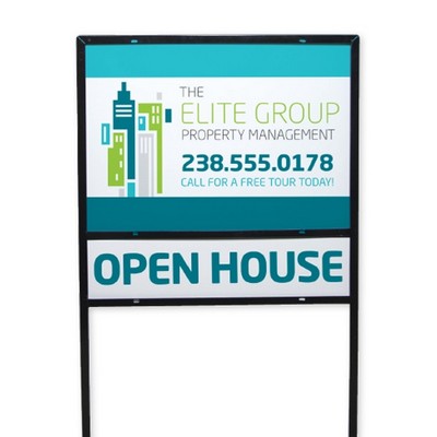 Full Color Metal Composite Rider Sign (6" x 24")