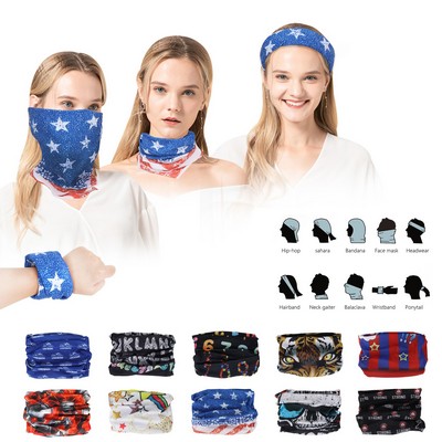 Full Color Sublimated Multifunctional Gaiter/Gator/Bandana Mask-Customize With Any Design
