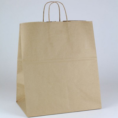 100% Recycled Natural Kraft gift bag 14'' x 10'' x 15''