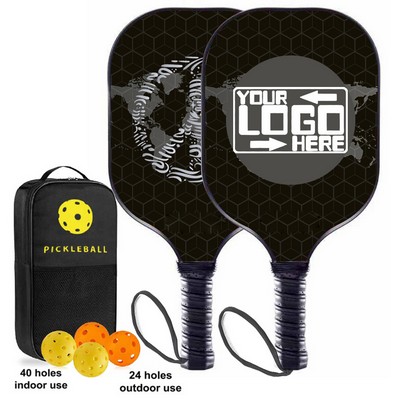 Glass Fiber Pickleball Paddle Set With Bag Printing