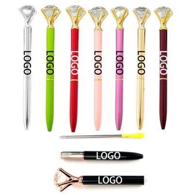 Crystal Diamond Crown Ballpoint Pens