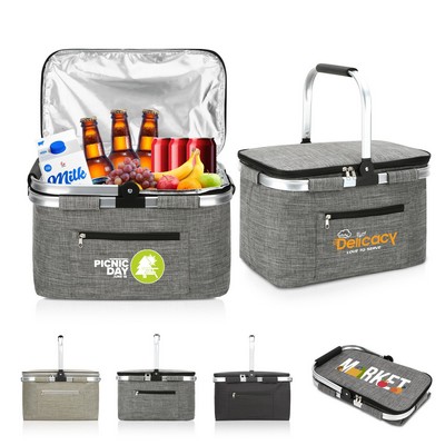 Portable Collapsible Picnic Basket Cooler
