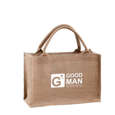 Three-Dimensional Linen Tote Bag(12.2"Wx10.6 "Hx5.9 "T)