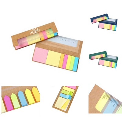 Sticky Notes with an Integrated Ruler, Crafted from Eco-Friendly Materials