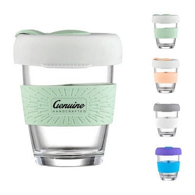 5 Oz Glass Travel Tumbler with Thermal Silicone Sleeve