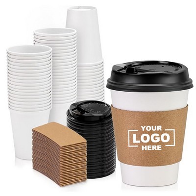 Coffee Cups with Lids and Sleeves