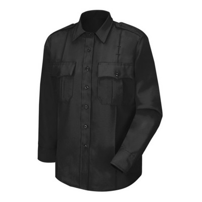 Horace Small - Women's Long Sleeve Zip-Front Sentry OH Sheriff Black Shirt