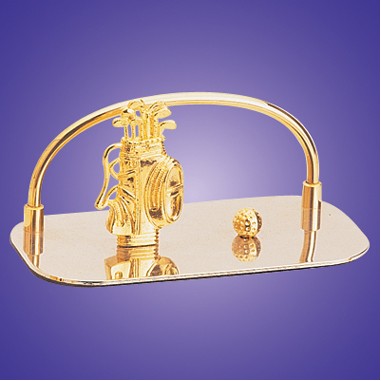 Gold Golf Memo Holder - ON SALE - LIMITED STOCK