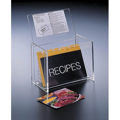 6 x 4 LID-DISPLAY RECIPE BOX (w/CARDS)