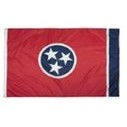 Tennessee Indoor Parade Flag w/Pole Hem And Fringe (3'x5')