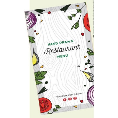 20 Mil Full Color Styrene Menu w/1 Side Print (11"x17")
