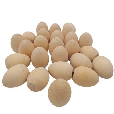 Blank Wood Easter Craft Fake Eggs