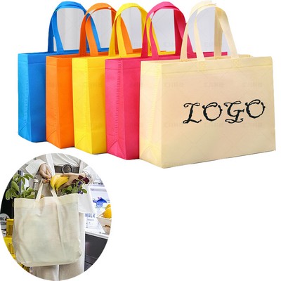 Foldable Non-Woven Reusable Tote Bags With Handles
