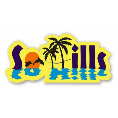 Magnet-3Mil-4"x2.5" Custom Shape-indoor-outdoor. Full color. Low Minimums