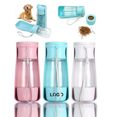 2 in 1 Foldable Dog water Bottle