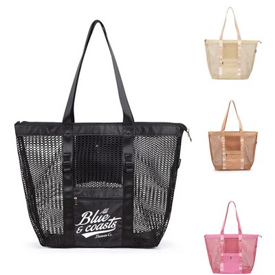 Oversized Mesh Beach Tote Bag