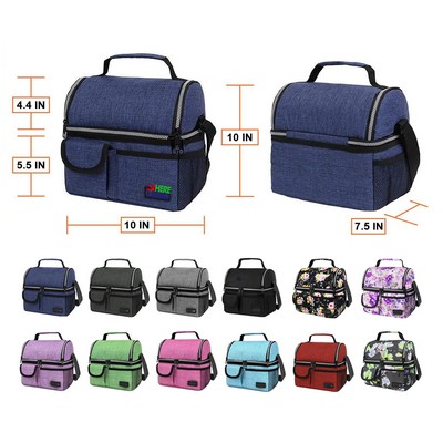Leakproof Double Decker Insulated Lunch Bag