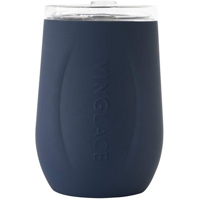 (Color:Navy) Glass Lined Wine Glass