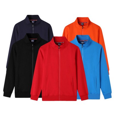 Full-Zip Cotton Fleece Jacket