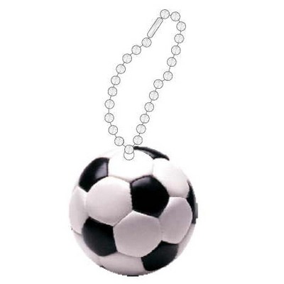 Soccer Ball Promotional Key Chain w/ Black Back (10 Square Inch)