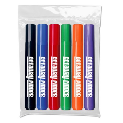 Liqui-Mark® Broadline Chisel Tip Permanent Marker (6-Pack)