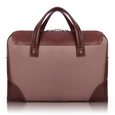 HARPSWELL | 17" Khaki Nylon Dual-Compartment Laptop Briefcase | McKleinUSA