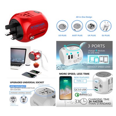 Promotek iBank® World Travel Adapter for 150 countries