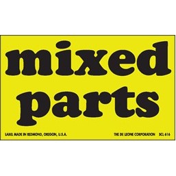 Mixed Parts Matte Paper Labels - 3" x 5"