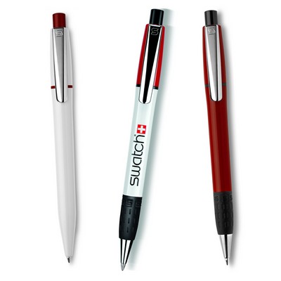 Florence Plastic Pen with Rubber Grip Carbon Neutral Made in Italy