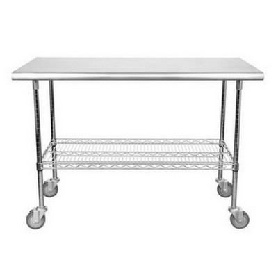 Keg Products Stainless Steel Working Table w/Wheels