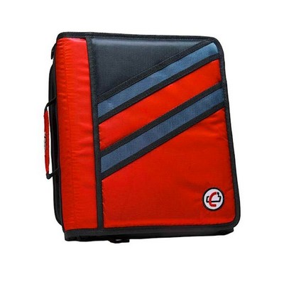 Case-It Z Dual Zipper Binders - Red, 3 (Case of 6)