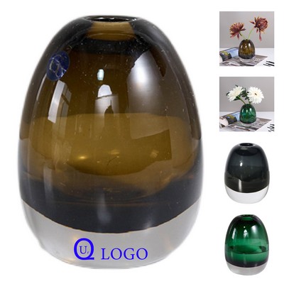 Round Glass Flower Vase