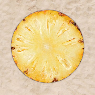 63 x 63 inch Pineapple Shaped Custom Shape Towels Microfiber Beach Towels - Two Side Printing