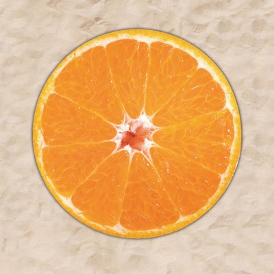 63 x 63 inch Custom Shape Towels Orange Shaped Soft Microfiber Beach Towels - Two Side Printing