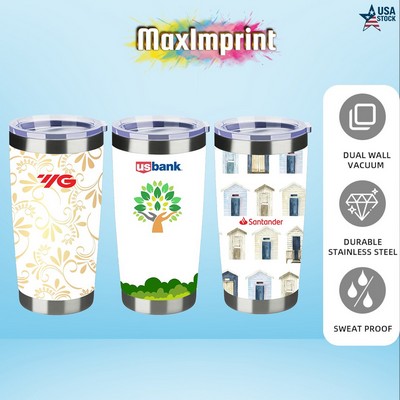 MaxImprint 20oz Stainless Steel Vacuum Tumbler with Lid